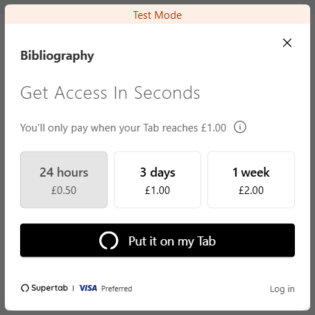 Get access in seconds dialog
